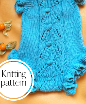 Baby romper knitting pattern by vn