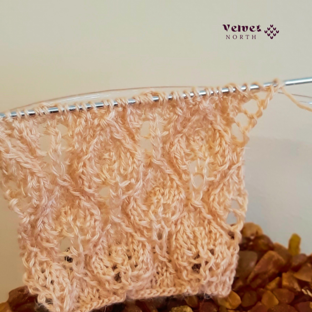 estonian leaf stitch knitting