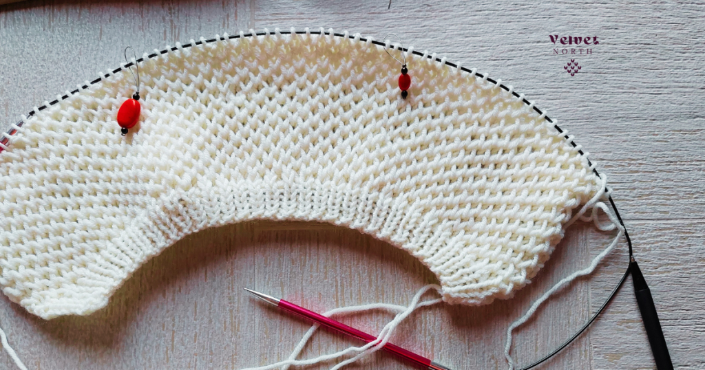 honeycomb brioche stitch baby bonnet materials markers