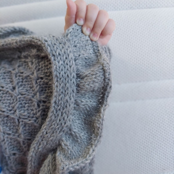 Girl toddler Cairo cardigan knitting pattern by Velvet North