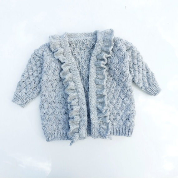 VN Cairo cardigan knitting pattern for baby