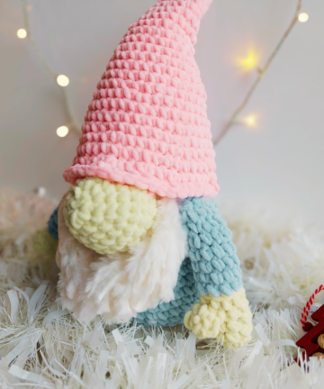 Velvet Christmas Gnome Crochet Pattern