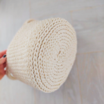 Midi size crochet basket with handles pattern Midi size crochet basket with handles pattern
