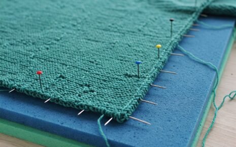 blocking a knitted sweater
