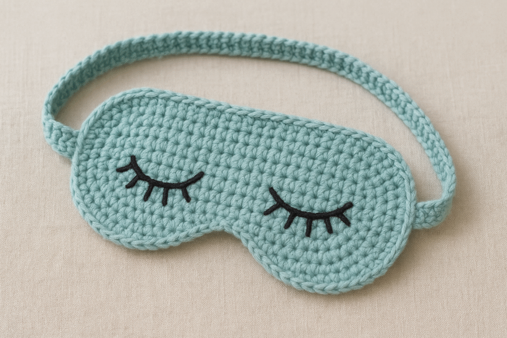sleeping mask crochet pattern